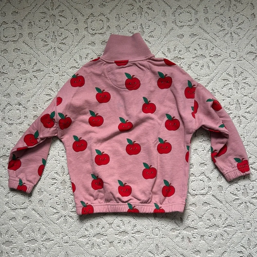Mini boden Pink Apple Print Kids Pullover - Picture 4 of 5